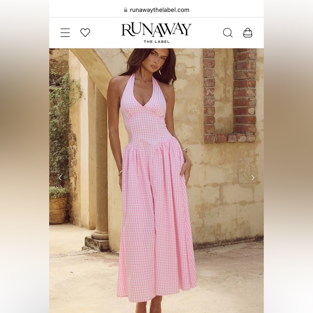 RUNAWAY THE LABEL ALICIA DRESS
PINK GINGHAM